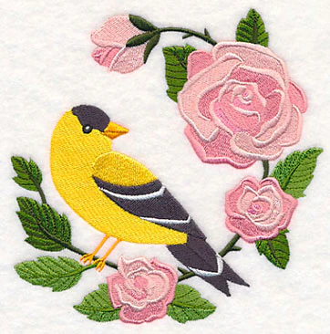 Goldfinch and Roses Wreath - Image 4