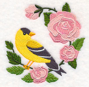Goldfinch and Roses Wreath - Image 5
