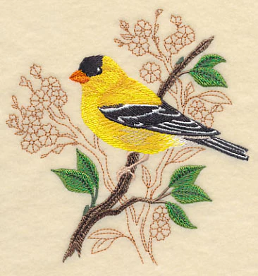 Goldfinch with Delicate Branches - Image 3