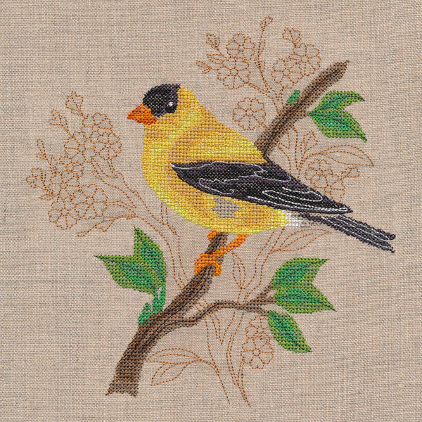 Goldfinch with Delicate Branches (Cross Stitch) - Image 4