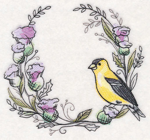 Goldfinch Wreath in Watercolor - Image 2