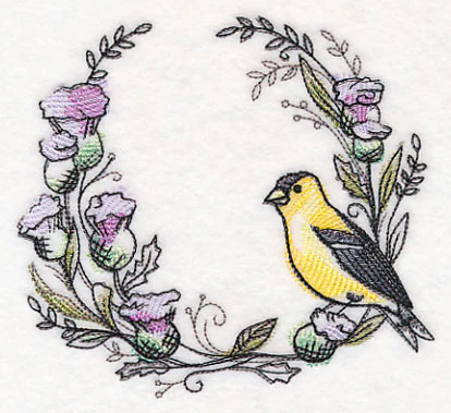 Goldfinch Wreath in Watercolor - Image 4