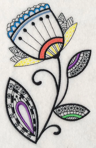Graceful Blossom (Blackwork) - Image 4