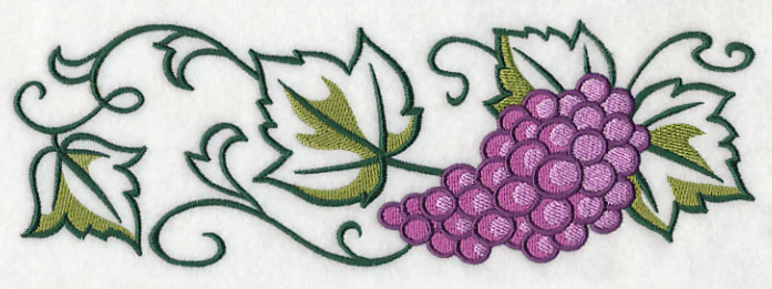 Graceful Grape Bunch Border - Image 2
