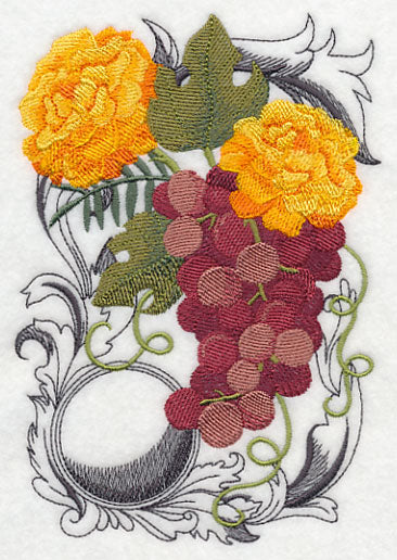 Grapes and Autumn Flowers with Flourish - Image 4