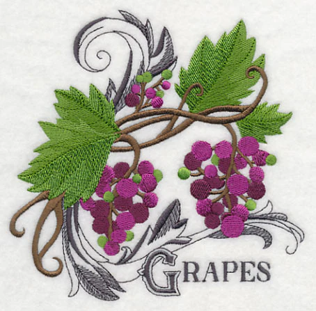 Grapes and Baroque Flourish - Image 2