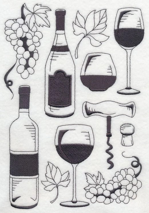 Grapes and Wine Collage - Image 5