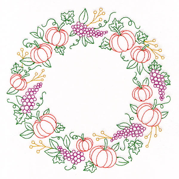 Grapes & Pumpkins Wreath - Image 2