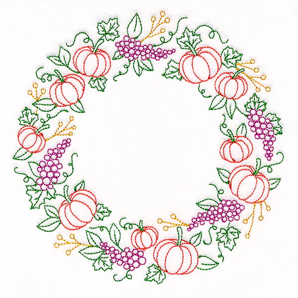 Grapes & Pumpkins Wreath - Image 3