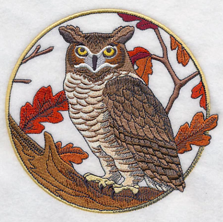 Great Horned Owl in Autumn - Image 3