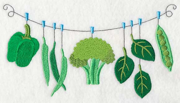 Green Vegetables Clothesline - Image 2