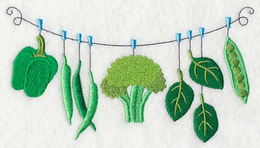 Green Vegetables Clothesline - Image 3