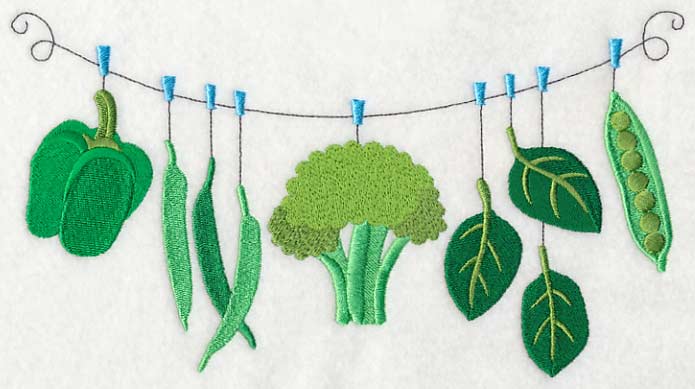 Green Vegetables Clothesline - Image 4