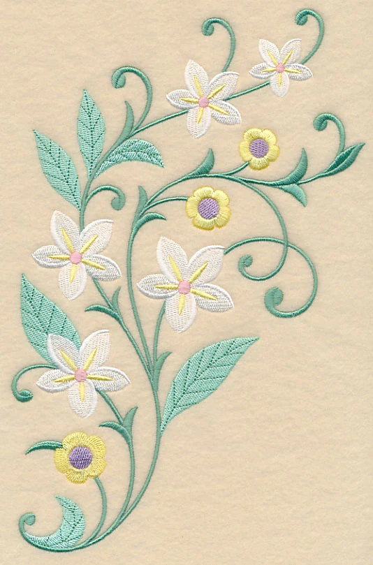 Greenery and Blossoms Spray