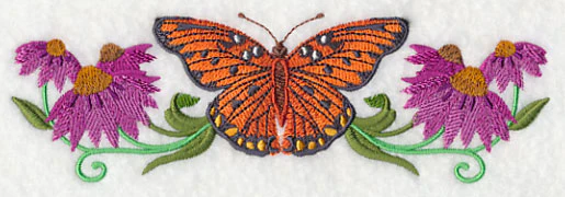 Gulf Fritillary and Flowers - Image 4