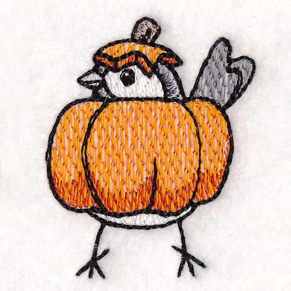Halloween Chickadee - Pumpkin - Image 4