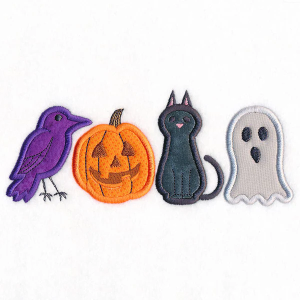 Halloween Friends Border (Applique) - Image 4