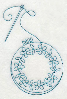 Hand Embroidery Hoop 1 (Redwork)