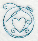 Hand Embroidery Hoop 2 (Redwork) - Image 2