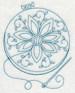 Hand Embroidery Hoop 5 (Redwork) - Image 3