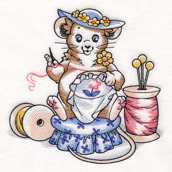 Hand Embroidery Mouse - Image 3