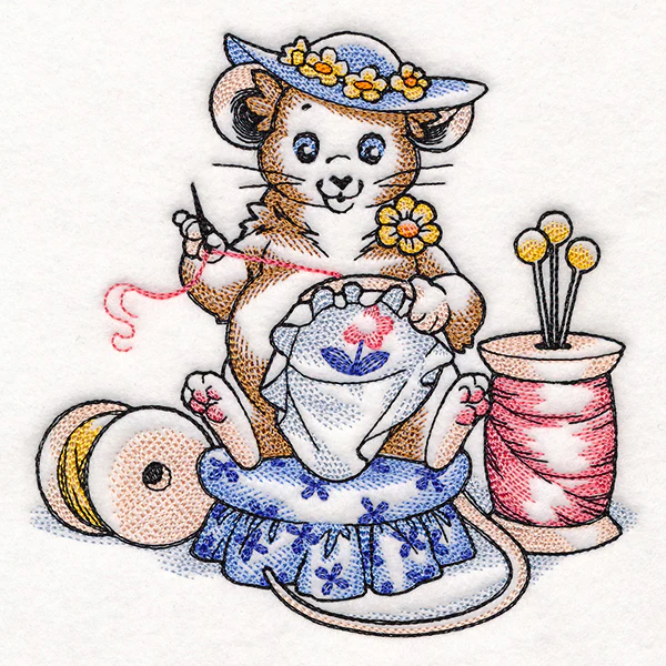 Hand Embroidery Mouse - Image 5