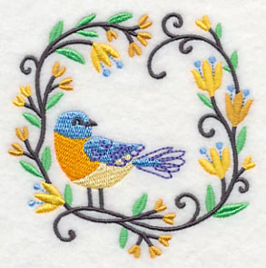 Happy Bluebird in Flowers - Image 5