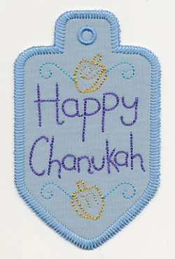 Happy Chanukah Gift Tag (In-the-Hoop)