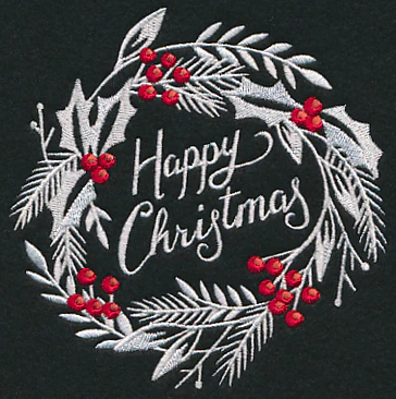 Happy Christmas Bliss Wreath (Whitework) - Image 4