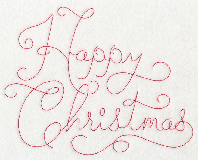 Happy Christmas (Redwork) - Image 5