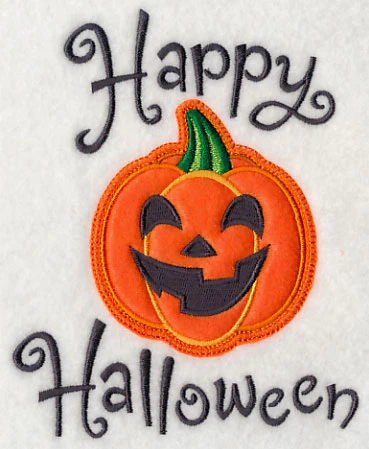 Happy Halloween Jack-o-Lantern (Applique) - Image 3