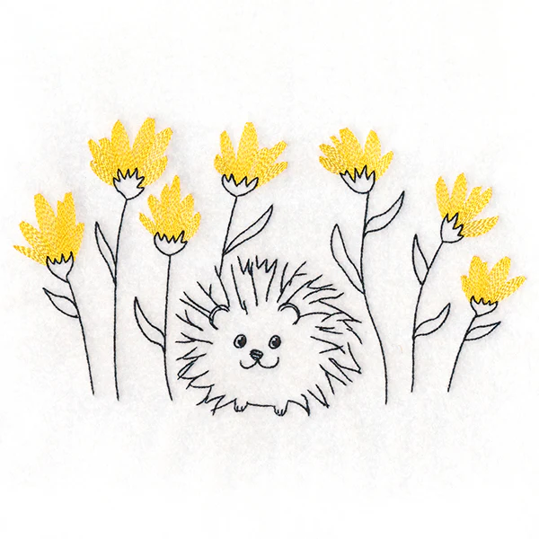 Happy Hedgehog and Wildflowers - Image 5