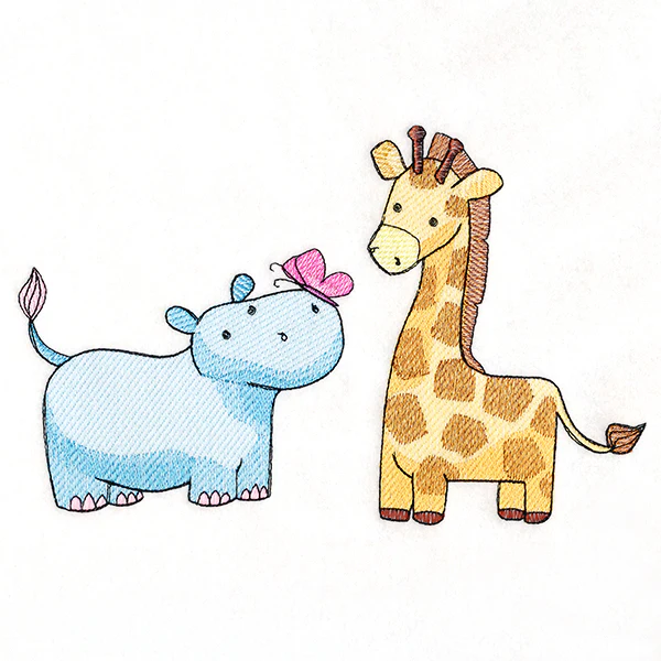 Happy Hippo and Giraffe - Image 4