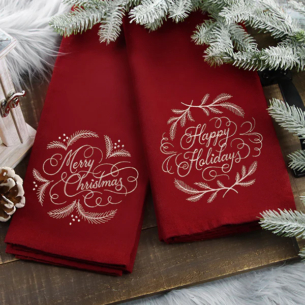 Happy Holidays Calligraphy (Whitework) - Image 4