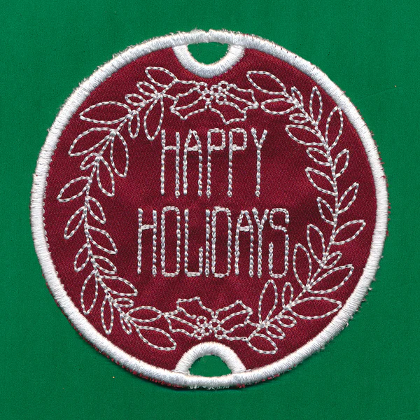 Happy Holidays Gift Topper (In-the-Hoop)