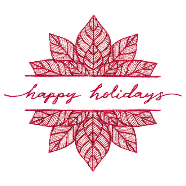 Happy Holidays Poinsettia