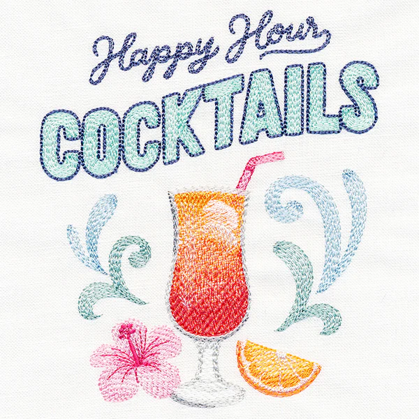 Happy Hour Cocktails Market Sign - Image 3