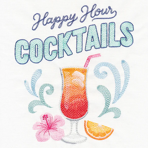 Happy Hour Cocktails Market Sign - Image 4
