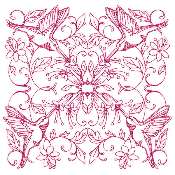 Happy Hummingbird Kaleidoscope Square