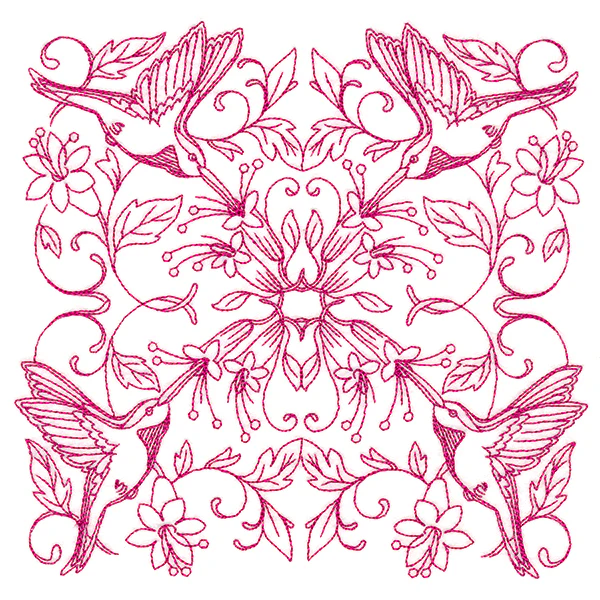 Happy Hummingbird Kaleidoscope Square - Image 3