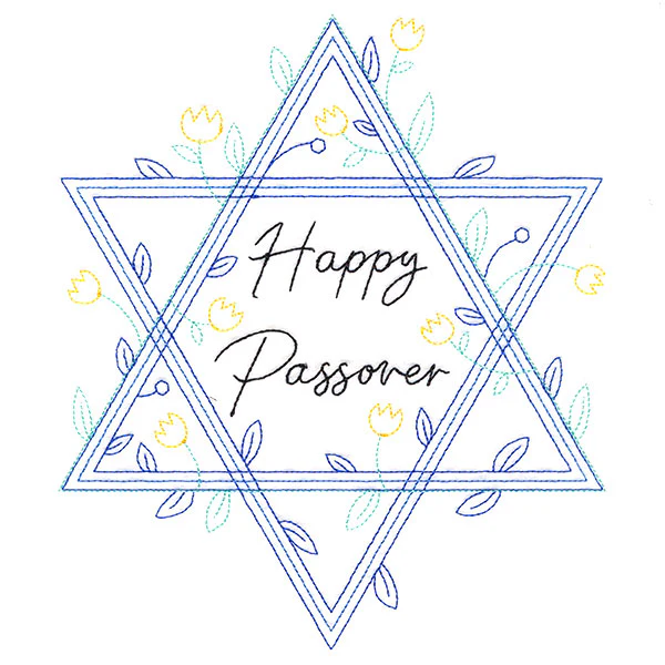 Happy Passover Botanical Star of David - Image 5