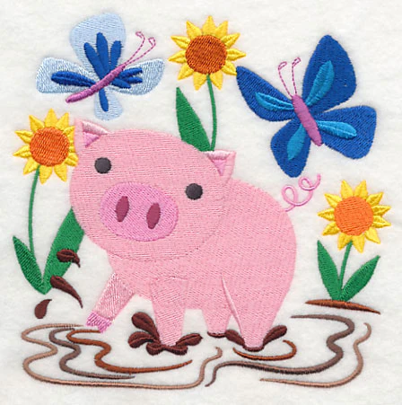 Happy Pig in Mud - Image 3
