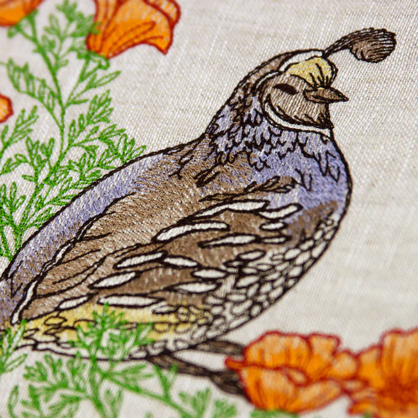 Happy Quail and Poppies - Image 8