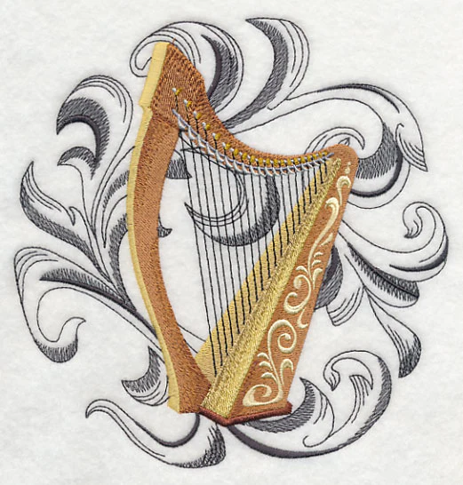 Harp with Baroque Background - Image 2