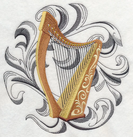 Harp with Baroque Background - Image 5