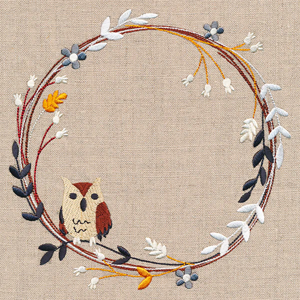 Harvest Owl Wildflower Wreath - Image 2