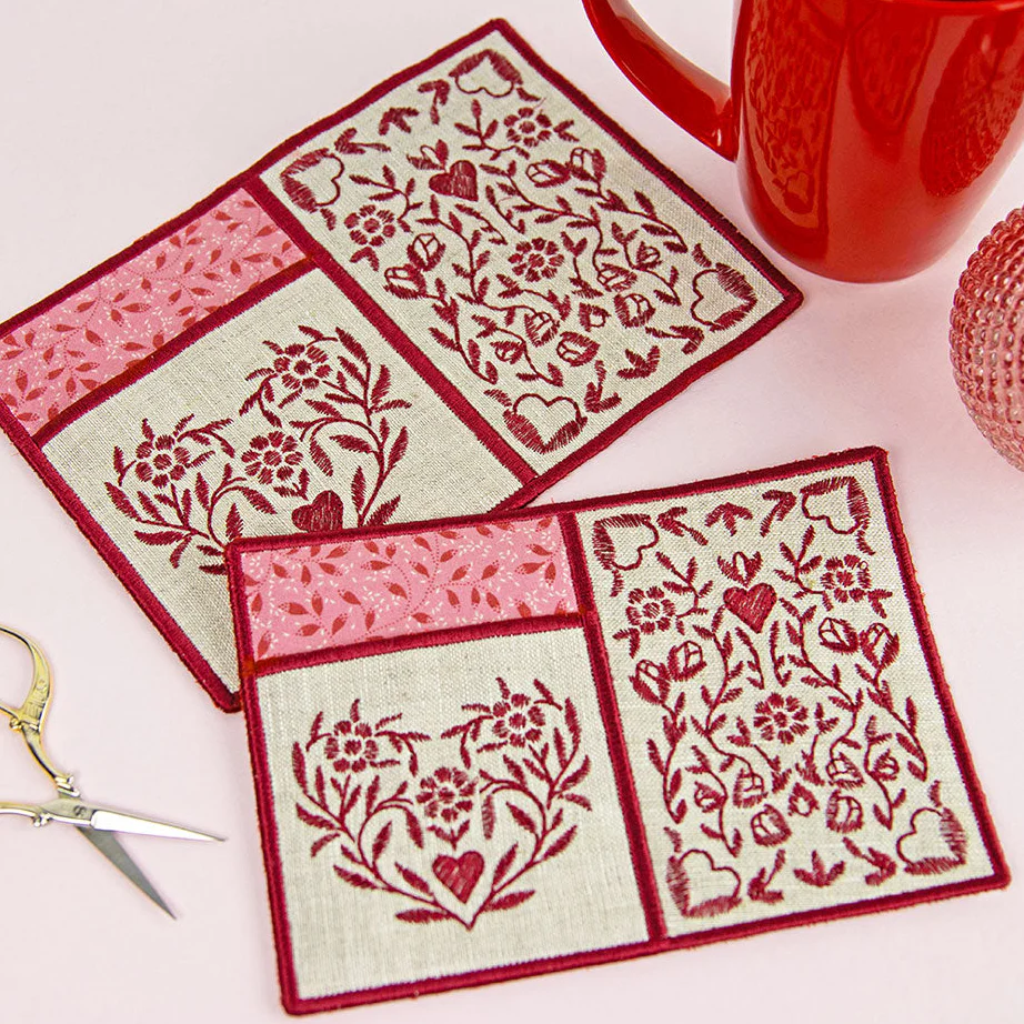 Heart Pocket Mug Rug (In-the-Hoop) - Image 4