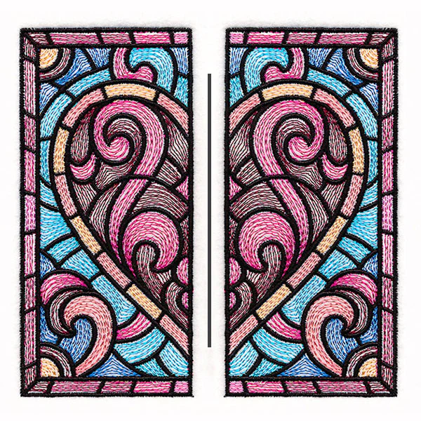 Heart Stained Glass Square - Split - Image 5