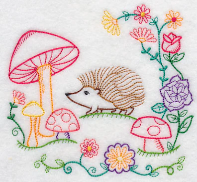 Hedgehog and Mushrooms (Vintage) - Image 4