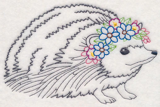 Hedgehog with Floral Crown (Vintage) - Image 2